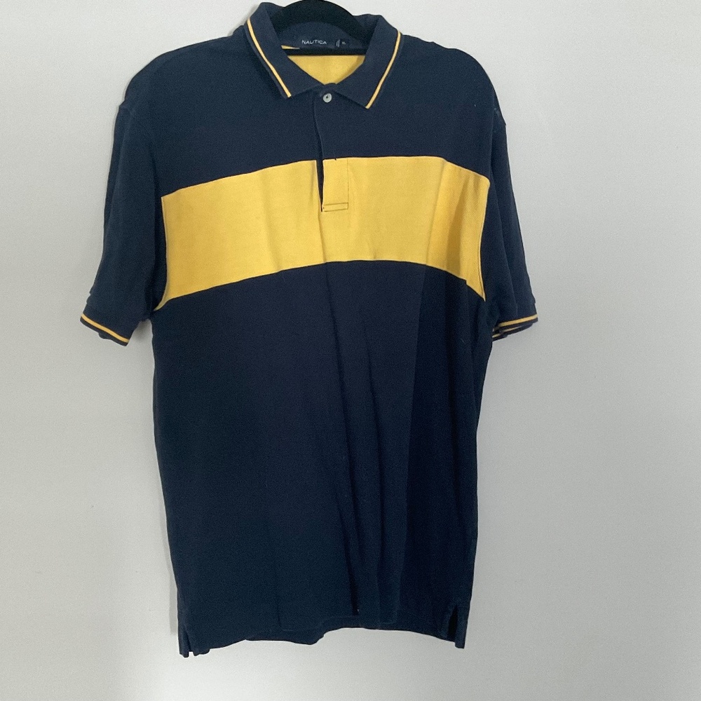 Men’s Nautica Polo Shirt University of Michigan Size XL